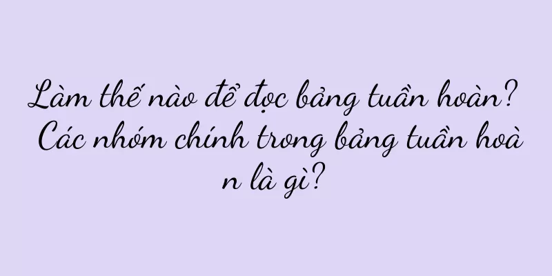 Làm thế nào để đọc bảng tuần hoàn? Các nhóm chính trong bảng tuần hoàn là gì?