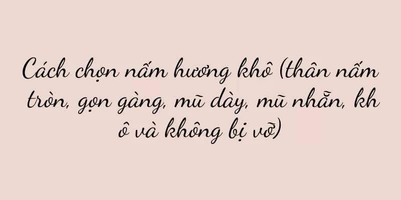 Cách chọn nấm hương khô (thân nấm tròn, gọn gàng, mũ dày, mũ nhẵn, khô và không bị vỡ)