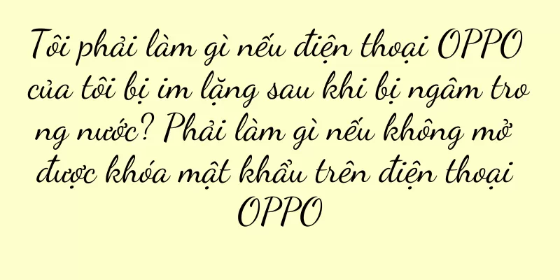 Tôi phải làm gì nếu điện thoại OPPO của tôi bị im lặng sau khi bị ngâm trong nước? Phải làm gì nếu không mở được khóa mật khẩu trên điện thoại OPPO