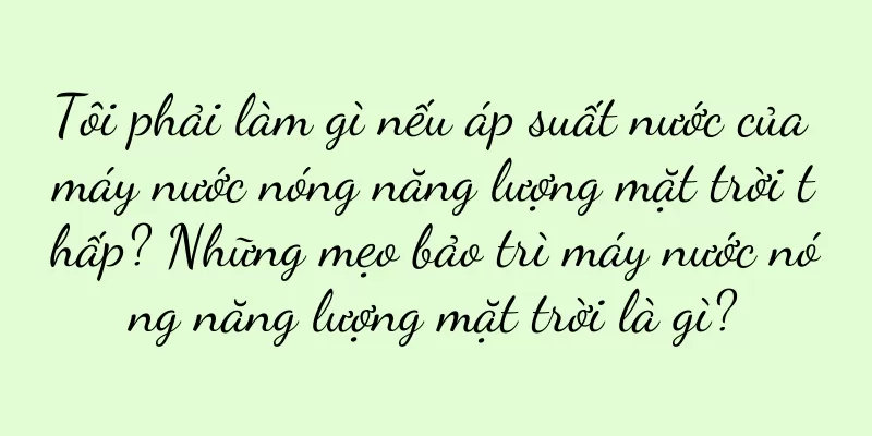 Tôi phải làm gì nếu áp suất nước của máy nước nóng năng lượng mặt trời thấp? Những mẹo bảo trì máy nước nóng năng lượng mặt trời là gì?