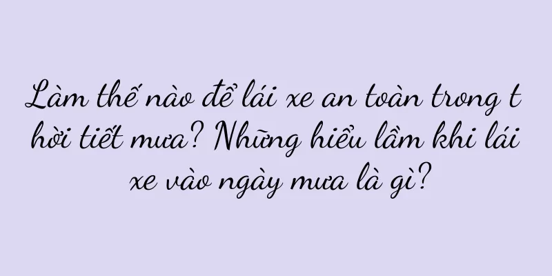 Làm thế nào để lái xe an toàn trong thời tiết mưa? Những hiểu lầm khi lái xe vào ngày mưa là gì?