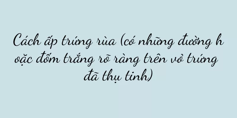 Cách ấp trứng rùa (có những đường hoặc đốm trắng rõ ràng trên vỏ trứng đã thụ tinh)