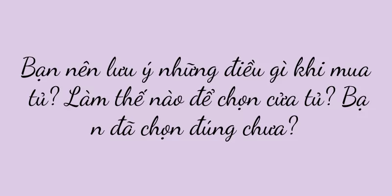 Bạn nên lưu ý những điều gì khi mua tủ? Làm thế nào để chọn cửa tủ? Bạn đã chọn đúng chưa?