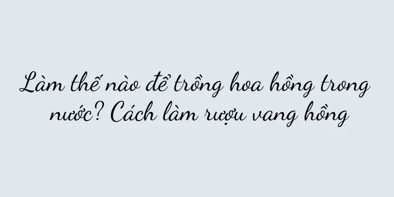 Làm thế nào để trồng hoa hồng trong nước? Cách làm rượu vang hồng