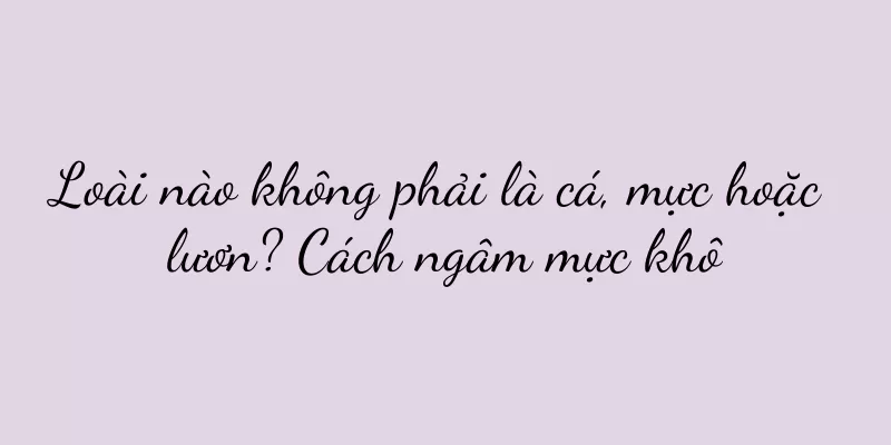 Loài nào không phải là cá, mực hoặc lươn? Cách ngâm mực khô