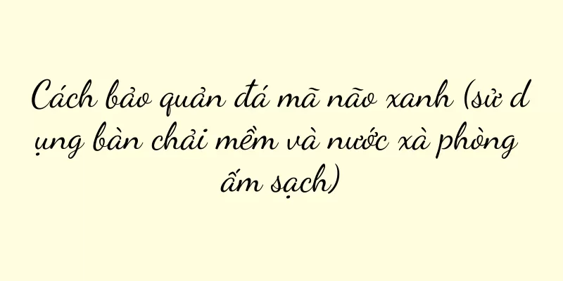 Cách bảo quản đá mã não xanh (sử dụng bàn chải mềm và nước xà phòng ấm sạch)