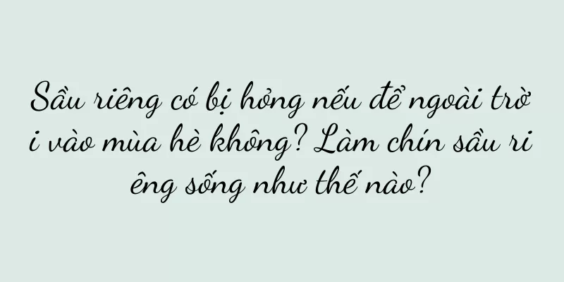 Sầu riêng có bị hỏng nếu để ngoài trời vào mùa hè không? Làm chín sầu riêng sống như thế nào?