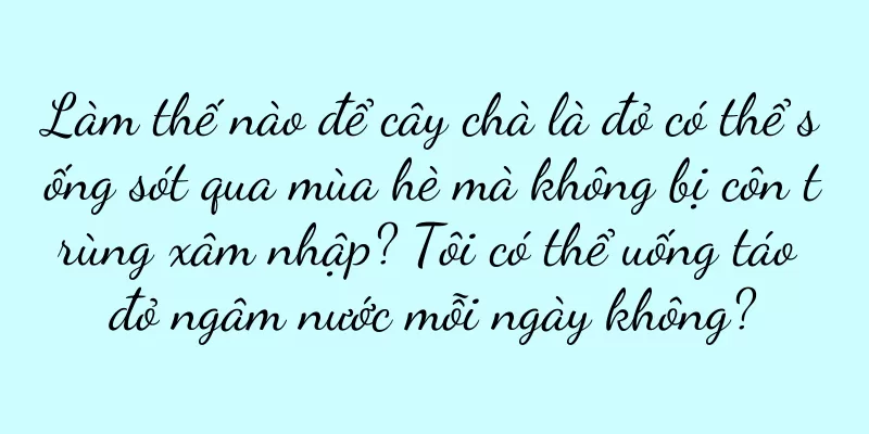 Làm thế nào để cây chà là đỏ có thể sống sót qua mùa hè mà không bị côn trùng xâm nhập? Tôi có thể uống táo đỏ ngâm nước mỗi ngày không?