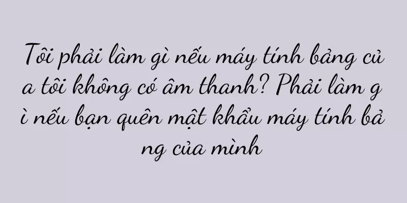 Tôi phải làm gì nếu máy tính bảng của tôi không có âm thanh? Phải làm gì nếu bạn quên mật khẩu máy tính bảng của mình