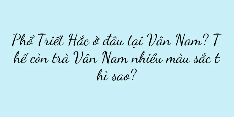 Phổ Triết Hắc ở đâu tại Vân Nam? Thế còn trà Vân Nam nhiều màu sắc thì sao?