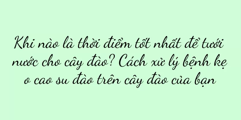 Khi nào là thời điểm tốt nhất để tưới nước cho cây đào? Cách xử lý bệnh kẹo cao su đào trên cây đào của bạn