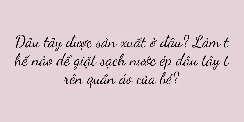 Dâu tây được sản xuất ở đâu? Làm thế nào để giặt sạch nước ép dâu tây trên quần áo của bé?