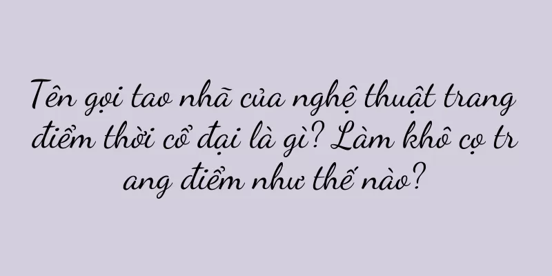 Tên gọi tao nhã của nghệ thuật trang điểm thời cổ đại là gì? Làm khô cọ trang điểm như thế nào?