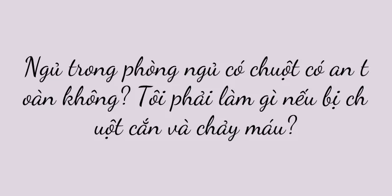 Ngủ trong phòng ngủ có chuột có an toàn không? Tôi phải làm gì nếu bị chuột cắn và chảy máu?