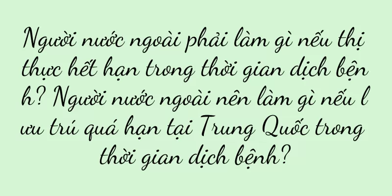 Người nước ngoài phải làm gì nếu thị thực hết hạn trong thời gian dịch bệnh? Người nước ngoài nên làm gì nếu lưu trú quá hạn tại Trung Quốc trong thời gian dịch bệnh?