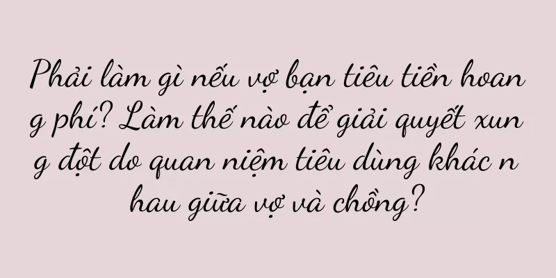 Phải làm gì nếu vợ bạn tiêu tiền hoang phí? Làm thế nào để giải quyết xung đột do quan niệm tiêu dùng khác nhau giữa vợ và chồng?