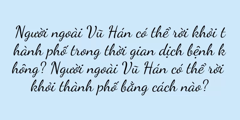 Người ngoài Vũ Hán có thể rời khỏi thành phố trong thời gian dịch bệnh không? Người ngoài Vũ Hán có thể rời khỏi thành phố bằng cách nào?
