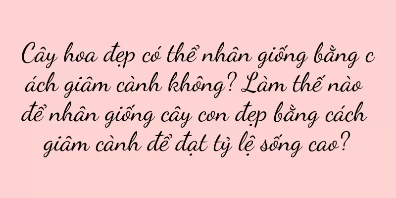 Cây hoa đẹp có thể nhân giống bằng cách giâm cành không? Làm thế nào để nhân giống cây con đẹp bằng cách giâm cành để đạt tỷ lệ sống cao?
