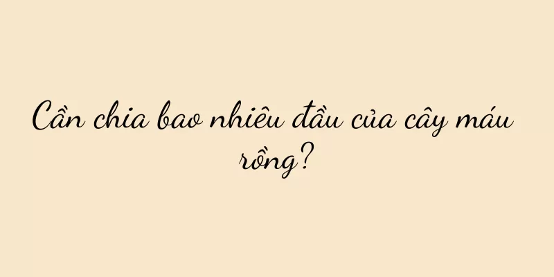 Cần chia bao nhiêu đầu của cây máu rồng?