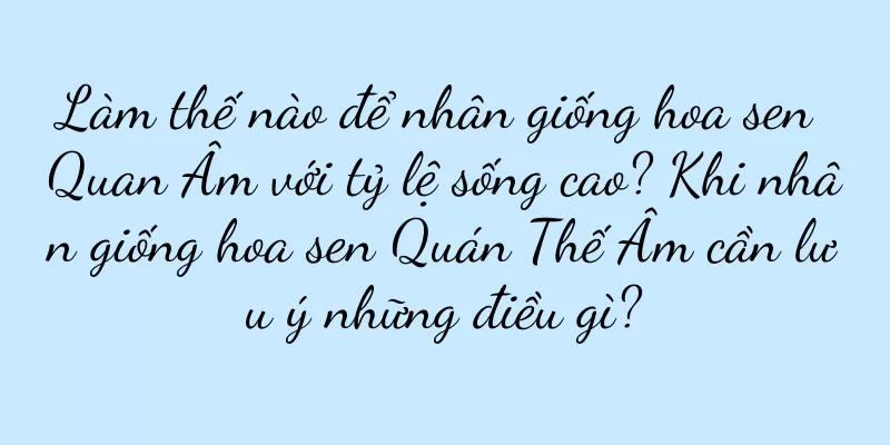 Làm thế nào để nhân giống hoa sen Quan Âm với tỷ lệ sống cao? Khi nhân giống hoa sen Quán Thế Âm cần lưu ý những điều gì?