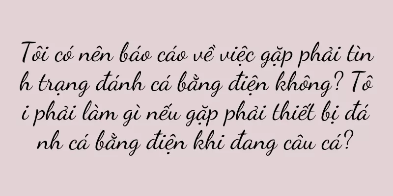 Tôi có nên báo cáo về việc gặp phải tình trạng đánh cá bằng điện không? Tôi phải làm gì nếu gặp phải thiết bị đánh cá bằng điện khi đang câu cá?