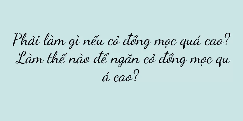 Phải làm gì nếu cỏ đồng mọc quá cao? Làm thế nào để ngăn cỏ đồng mọc quá cao?