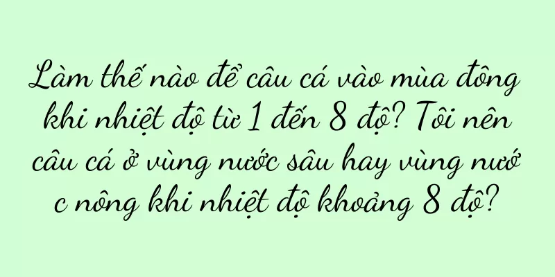 Làm thế nào để câu cá vào mùa đông khi nhiệt độ từ 1 đến 8 độ? Tôi nên câu cá ở vùng nước sâu hay vùng nước nông khi nhiệt độ khoảng 8 độ?