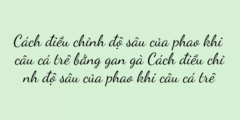 Cách điều chỉnh độ sâu của phao khi câu cá trê bằng gan gà Cách điều chỉnh độ sâu của phao khi câu cá trê