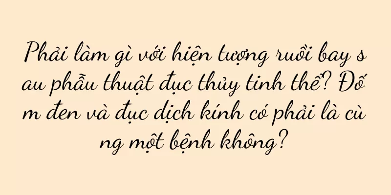 Phải làm gì với hiện tượng ruồi bay sau phẫu thuật đục thủy tinh thể? Đốm đen và đục dịch kính có phải là cùng một bệnh không?