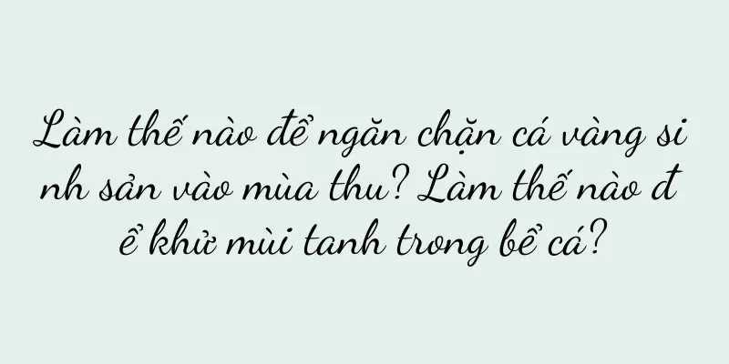 Làm thế nào để ngăn chặn cá vàng sinh sản vào mùa thu? Làm thế nào để khử mùi tanh trong bể cá?