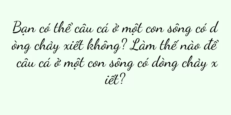 Bạn có thể câu cá ở một con sông có dòng chảy xiết không? Làm thế nào để câu cá ở một con sông có dòng chảy xiết?