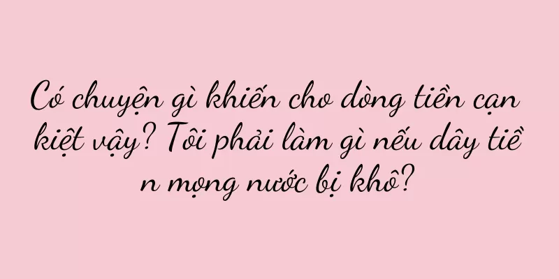 Có chuyện gì khiến cho dòng tiền cạn kiệt vậy? Tôi phải làm gì nếu dây tiền mọng nước bị khô?