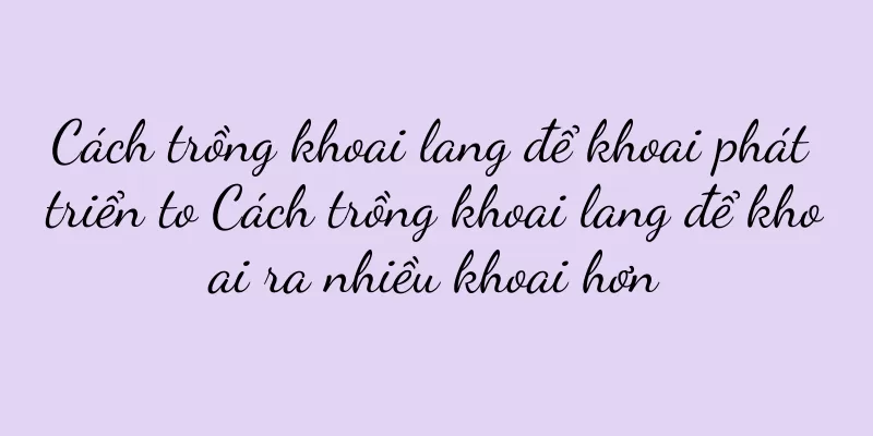 Cách trồng khoai lang để khoai phát triển to Cách trồng khoai lang để khoai ra nhiều khoai hơn