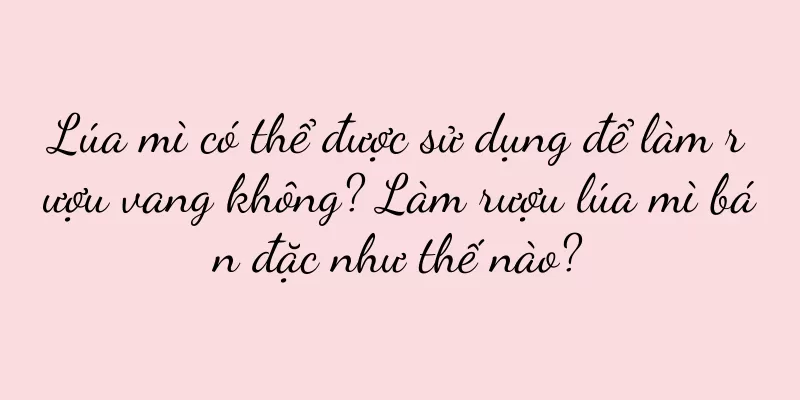 Lúa mì có thể được sử dụng để làm rượu vang không? Làm rượu lúa mì bán đặc như thế nào?