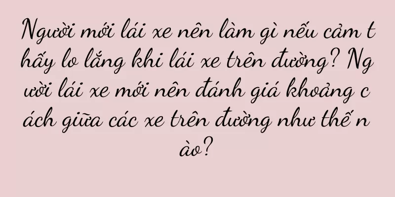 Người mới lái xe nên làm gì nếu cảm thấy lo lắng khi lái xe trên đường? Người lái xe mới nên đánh giá khoảng cách giữa các xe trên đường như thế nào?