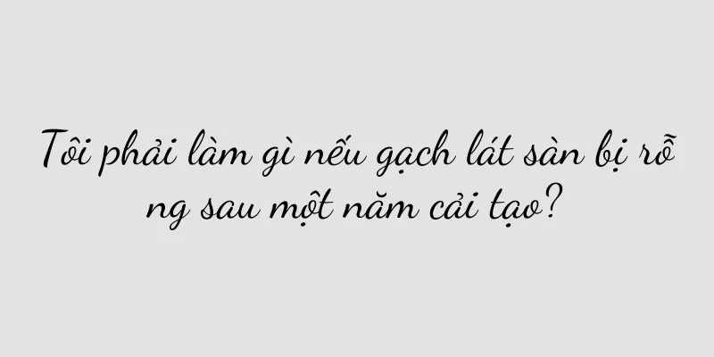 Tôi phải làm gì nếu gạch lát sàn bị rỗng sau một năm cải tạo?