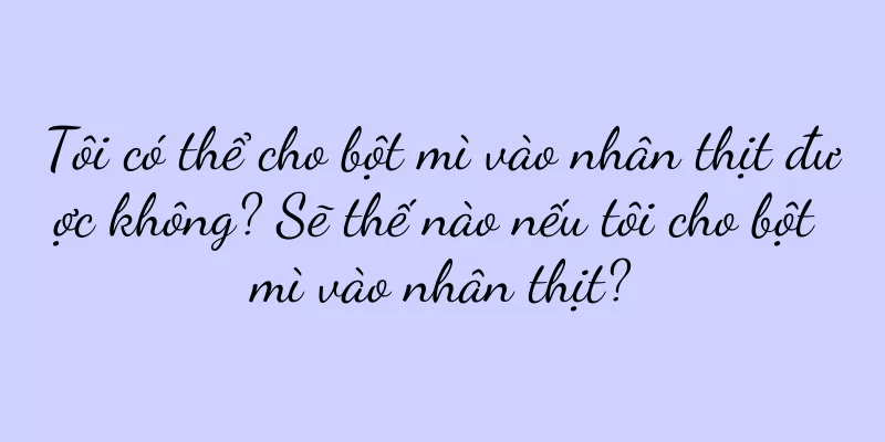 Tôi có thể cho bột mì vào nhân thịt được không? Sẽ thế nào nếu tôi cho bột mì vào nhân thịt?